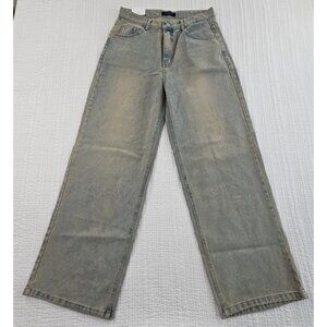 NEW Cotton Candy Korea Jeans Women's L (30x30) Light Wash Wide Leg NWT Y2K
